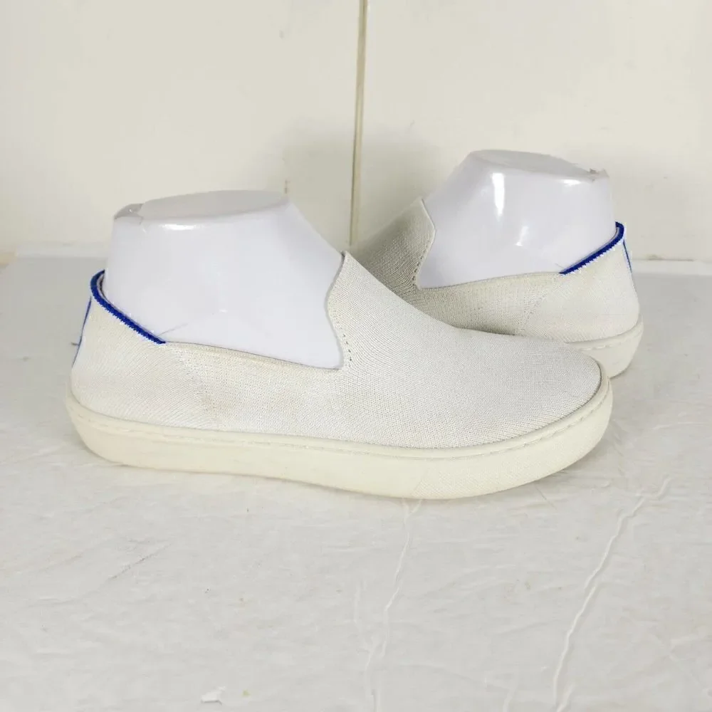 ROTHY'S Women's The Original Slip On US6 Knit White Flat Comfort Sneaker Shoes